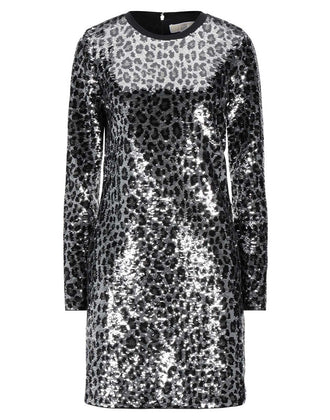 RRP€495 MICHAEL MICHAEL KORS Sequined Sheath Dress Size S Lined Leopard Print gallery photo number 3