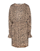 RRP €250 BAUM UND PFERDGARTEN AEMILEY Blouson Dress Size DE 34 Leopard Open Back gallery photo number 1