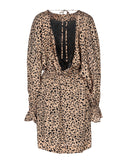 RRP €250 BAUM UND PFERDGARTEN AEMILEY Blouson Dress Size DE 34 Leopard Open Back gallery photo number 2