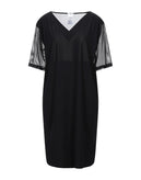 RRP €250 WOLFORD Jellyfish Dress Size XS Black Stretch Contrast Tulle V-Neck gallery photo number 1