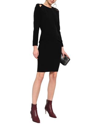 RRP €245 BA&SH Barbara Pencil Dress Size 0 / XS Black Cut Out Shoulder
