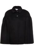 RRP €2695 VALENTINO Angora & Wool Cape Jacket US2 UK6 IT38 XS Black Silk Lined gallery photo number 3