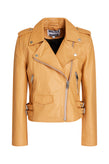 RRP€844 WALTER BAKER Leather Biker Jacket Size M Zipped Cuffs Collared gallery photo number 3