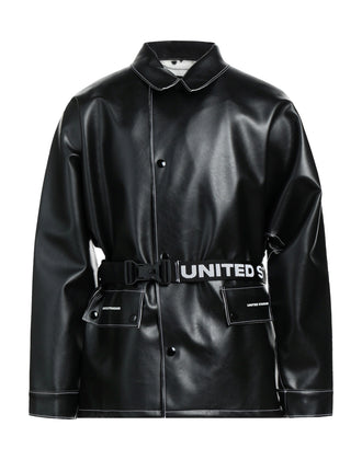 RRP €930 UNITED STANDARD Prince Jacket Size M Black Coated Belted Made in Italy gallery photo number 3