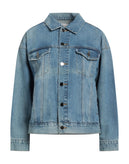 RRP €430 ROSAMUND MOISELLE Denim Jacket US8 FR40 L Patched 'KISS MY ATTITUDE' gallery photo number 3