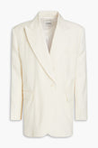 RRP €480 SANDRO Leane Oversized Woven Blazer Jacket FR34 US2 UK6 XS Peak Lapel gallery photo number 3