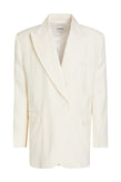 RRP €480 SANDRO Leane Oversized Woven Blazer Jacket FR34 US2 UK6 XS Peak Lapel gallery photo number 5