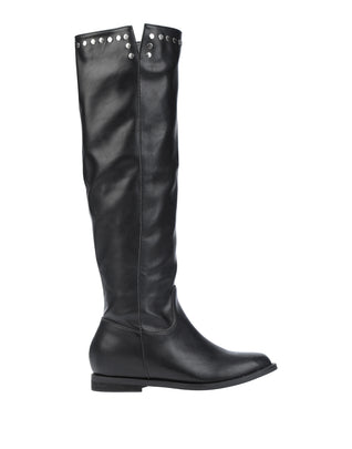 FRANCESCO MILANO Knee High Boots US8 EU38 UK5 Studded Round Toe Pull On