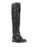 FRANCESCO MILANO Knee High Boots US8 EU38 UK5 Studded Round Toe Pull On gallery photo number 2