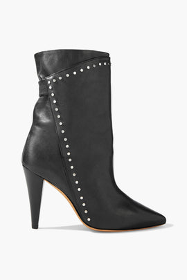 RRP€700 IRO CHLONE Leather Ankle Boots US6.5 FR37 UK4.5 Studded Made in Portugal