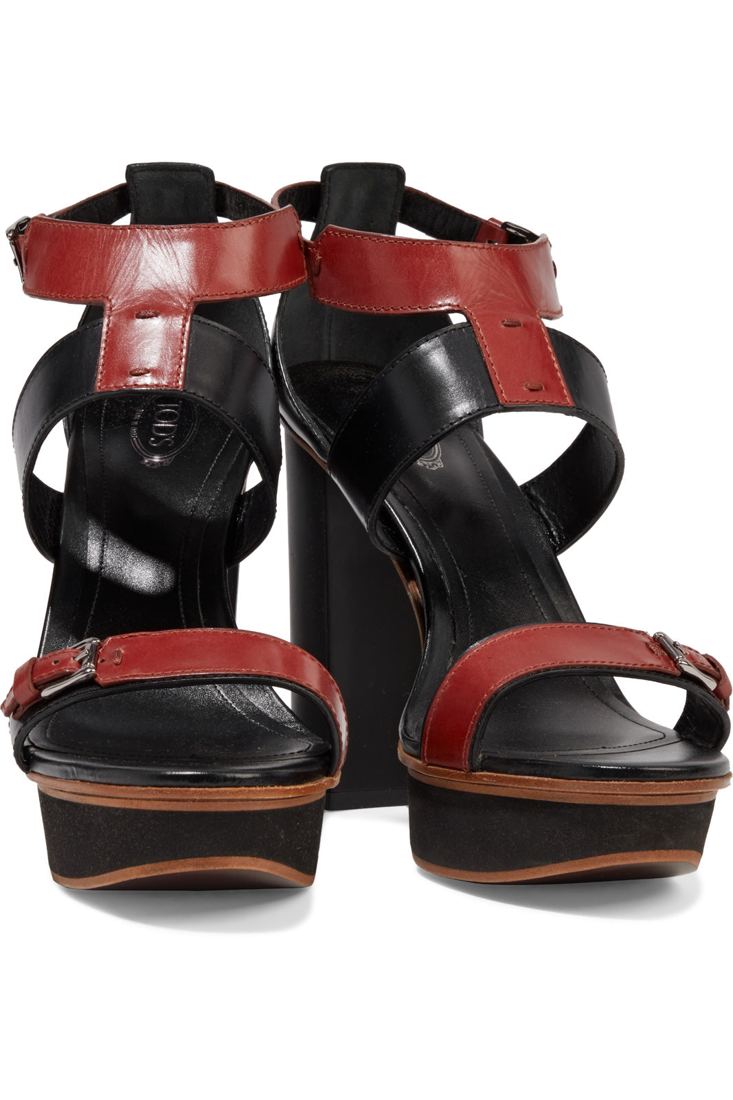 RRP€410 TOD'S Leather D'Orsay Sandals US6.5 UK3.5 EU36.5 Heel Made in Italy gallery main photo