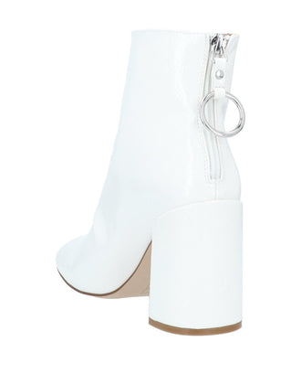 RRP€119 STEVE MADDEN Ankle Boots US6.5 UK4 EU37 White Varnished Effect gallery photo number 3