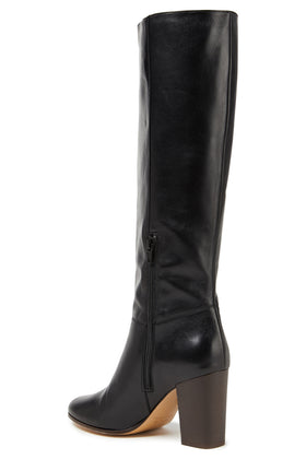 RRP€402 MAJE Leather Tall Boots US6 UK3 EU36 Black Made in Portugal gallery photo number 5