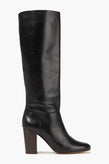 RRP€402 MAJE Leather Tall Boots US6 UK3 EU36 Black Made in Portugal gallery photo number 2