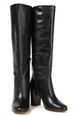 RRP€402 MAJE Leather Tall Boots US6 UK3 EU36 Black Made in Portugal gallery photo number 1