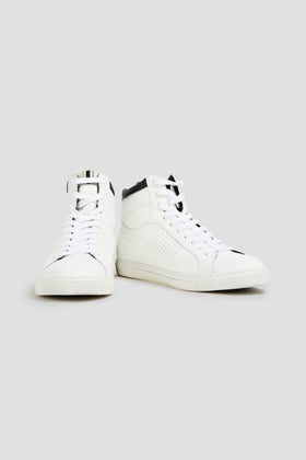RRP €160 BA&SH Leather Sneakers US9 UK6.5 EU40 White Diry Look gallery photo number 1