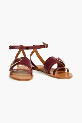 RRP€260 VANESSA BRUNO Leather Ankle Strap Sandals US9 EU39 UK6 Made in Italy gallery photo number 1