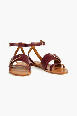 RRP€260 VANESSA BRUNO Leather Ankle Strap Sandals US9 EU39 UK6 Made in Italy