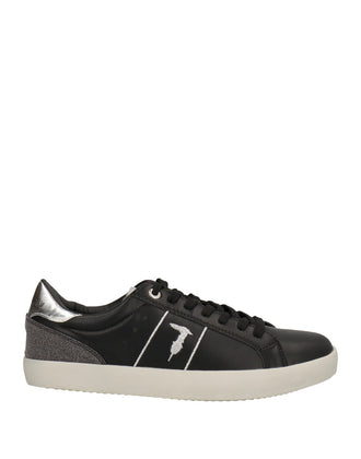 RRP€120 TRUSSARDI Sneakers US11 UK8 EU41 Black Logo Flat gallery photo number 1