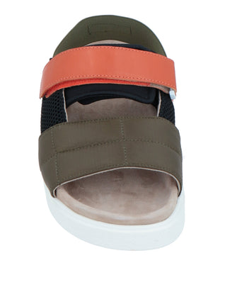 RRP€230 INUIKII Leather Sandals US9 UK8.5 EU42 HANDCRAFTED Green Multicolor