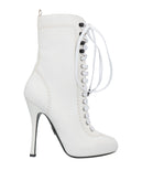 RRP€1100 DSQUARED2 Leather Ankle Boots US6.75 UK4.75 EU38 White Brogue gallery photo number 2