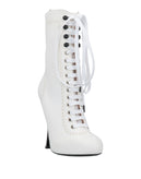 RRP€1100 DSQUARED2 Leather Ankle Boots US6.75 UK4.75 EU38 White Brogue gallery photo number 1