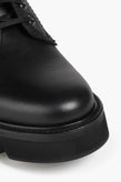 RRP€417 GRENSON Leather Combat Boots US8 UK5.5 EU38.5 Black Extralight Sole gallery photo number 5