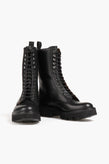 RRP€417 GRENSON Leather Combat Boots US8.5 UK6 EU39 Black Extralight Sole gallery photo number 2
