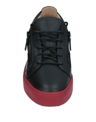 RRP€660 GIUSEPPE ZANOTTI Leather Sneakers US16 EU49 UK15 Zipped Made in Italy