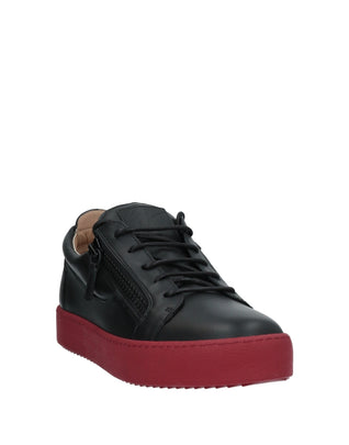 RRP€660 GIUSEPPE ZANOTTI Leather Sneakers US16 EU49 UK15 Zipped Made in Italy