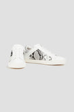 RRP€125 LOVE MOSCHINO Leather Sneakers US8 UK5 EU38 Logo Glitter Lace Up gallery photo number 2