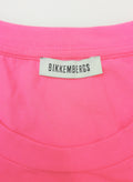 BIKKEMBERGS T-Shirt Top Size M Coated 'NEVER STOP' Short Sleeve Made in Italy gallery photo number 4