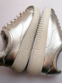 RRP€275 EMPORIO ARMANI Leather Sneakers US7 EU38 UK5 Metallic Padded Topline gallery photo number 10