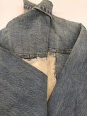 RRP €430 ROSAMUND MOISELLE Denim Jacket US8 FR40 L Patched 'KISS MY ATTITUDE' gallery photo number 8