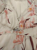 RRP €1100 ZIMMERMANN Linen Flounce Dress Size 0 / XS Floral Pom Pom Trim V Neck gallery photo number 7