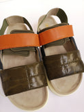 RRP€230 INUIKII Leather Sandals US9 UK8.5 EU42 HANDCRAFTED Green Multicolor gallery photo number 9