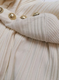 RRP€1515 BALMAIN Cashmere Silk & Wool Jumper FR34 US2 UK6 XS Padded Shoulders gallery photo number 9