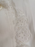 RRP€178 MAJE Celestine Shirt Blouse Size US4 1 S Sangallo Lace Ruffle Collared gallery photo number 10