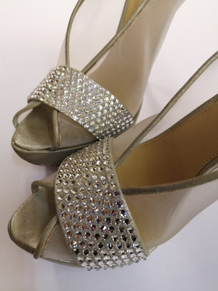 RRP€537 RODO Court Shoes US10.5 UK7.5 EU40.5 Gold Rhinestones Made in Italy gallery photo number 10