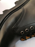 RRP€417 GRENSON Leather Combat Boots US8 UK5.5 EU38.5 Black Extralight Sole gallery photo number 9