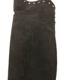 RRP€120 ROMANO Suede Leather Knee Boots US5 UK2 EU35 Black Logo Studded gallery photo number 6