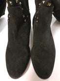 RRP€120 ROMANO Suede Leather Knee Boots US5 UK2 EU35 Black Logo Studded gallery photo number 7