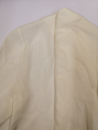 RRP€690 GIORGIO ARMANI Silk Blouse EU40 US4 UK8 S White Draped Short Sleeve gallery photo number 8