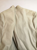 RRP€1500 EMPORIO ARMANI Suede Leather Coat EU38 US2 UK6 XS Coated Ruffle Overlay gallery photo number 9