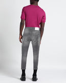 RRP €325 TAKESHY KUROSAWA Biker Jeans W34 Grey Distressed Cropped Made in Italy gallery photo number 2