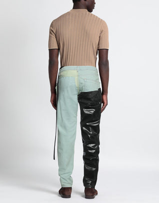 RRP €796 DRKSHDW By RICK OWENS Tyrone Cut Deconstructed Jeans W34 Coated One Leg