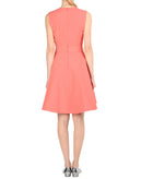 8 Crepe A-Line Dress Size US4 IT40 S Crossover Front Asymmetric Hem Sleeveless gallery photo number 3