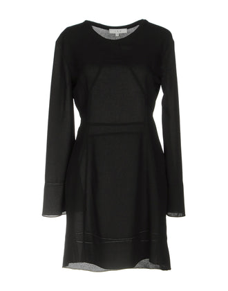RRP €315 IRO Crepe A-Line Dress Size 36 / S Black Unlined Pleated Long Sleeve gallery photo number 1
