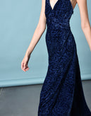 RRP€190 8 Devore Maxi A-Line Dress US8 IT44 L Gathered Partly Lined V Neck gallery photo number 5