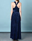 RRP€190 8 Devore Maxi A-Line Dress US8 IT44 L Gathered Partly Lined V Neck gallery photo number 3